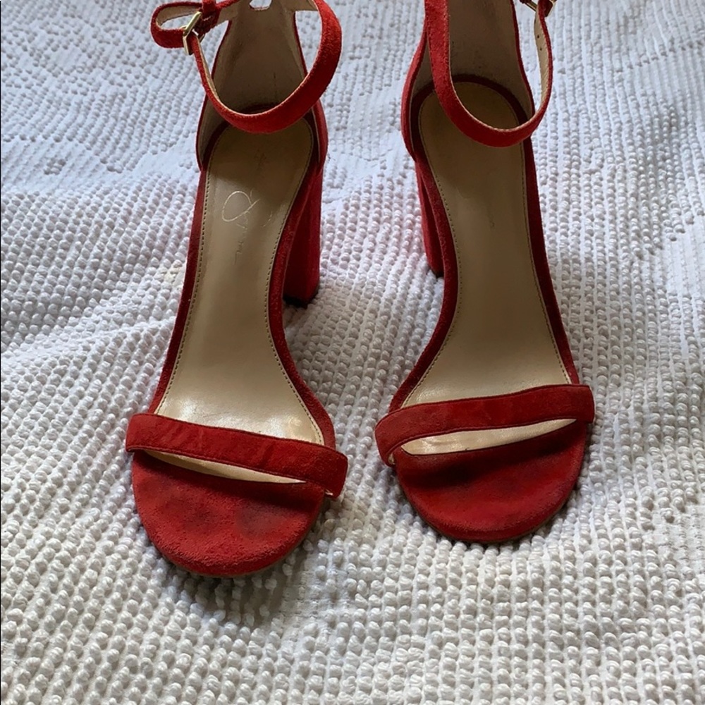 Red Jessica Simpson heels